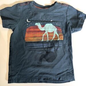 Tea Collection Size 3 3t Blue Short Sleeve T-Shirt Camel Animal